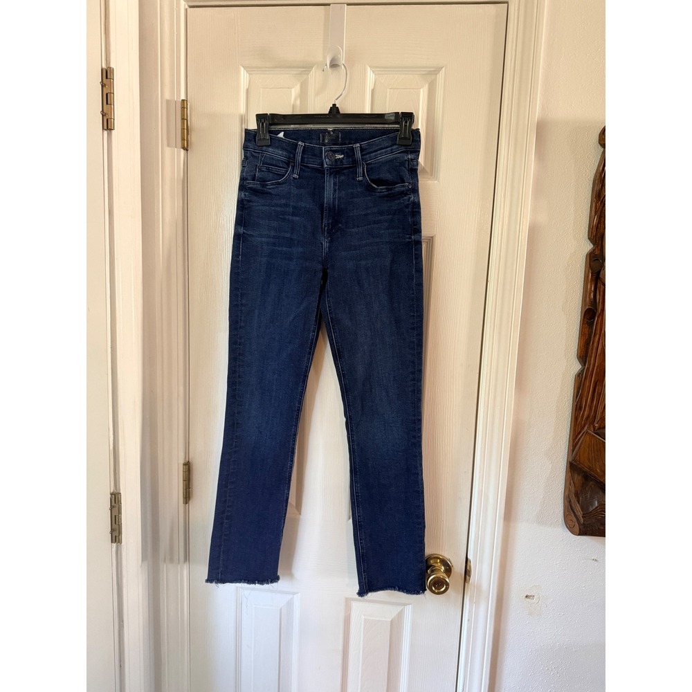Mother The Dazzler Ankle Fray Jeans 25 Fancy Meeting You Here Mid Rise